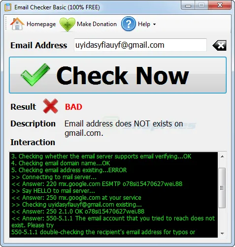 Email Checker Basic Screenshot 2