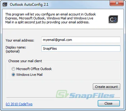 CodeTwo Outlook AutoConfig Screenshot 1