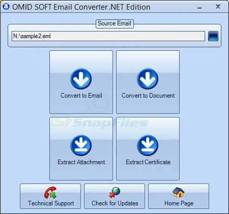 OmidSoft Email Converter Screenshot 1