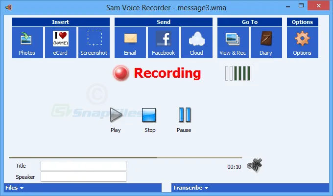 Speak-A-Message Screenshot 1