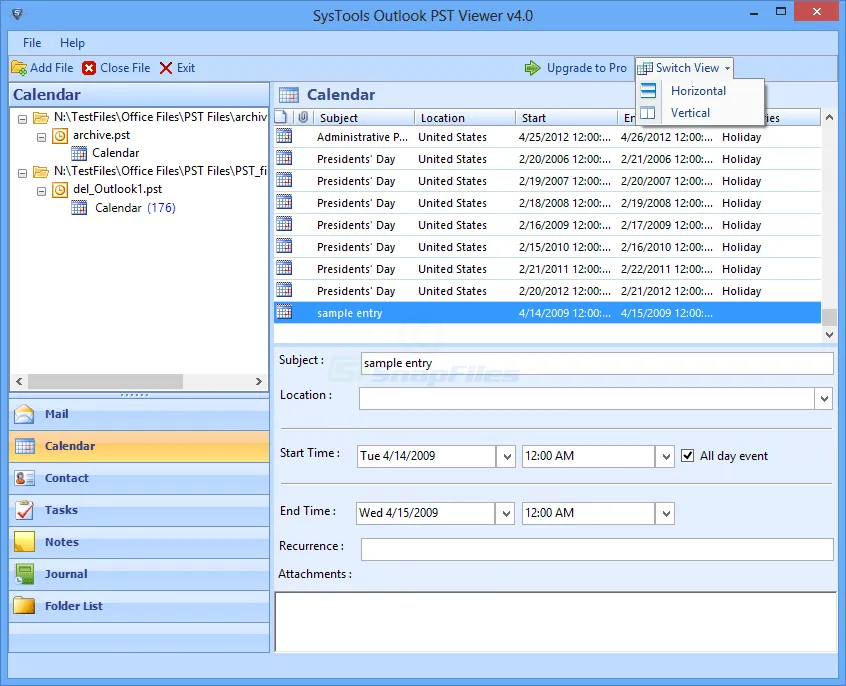 Systools Outlook PST Viewer Screenshot 2