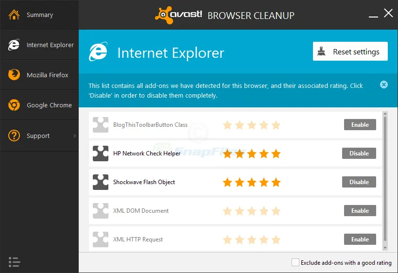 Avast Browser Cleanup Tool Screenshot 2