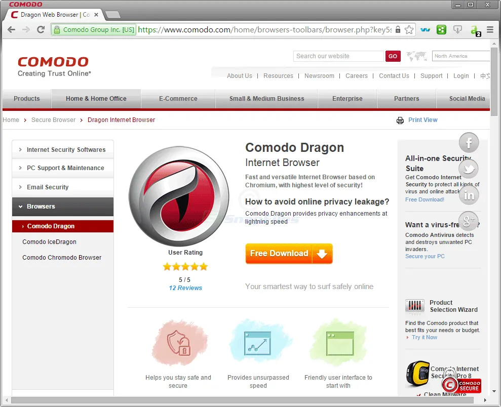 Comodo Dragon Screenshot 1