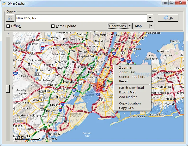 GMapCatcher Screenshot 1