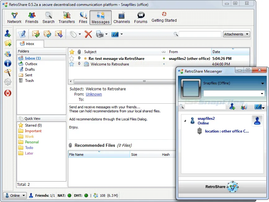 RetroShare Screenshot 2