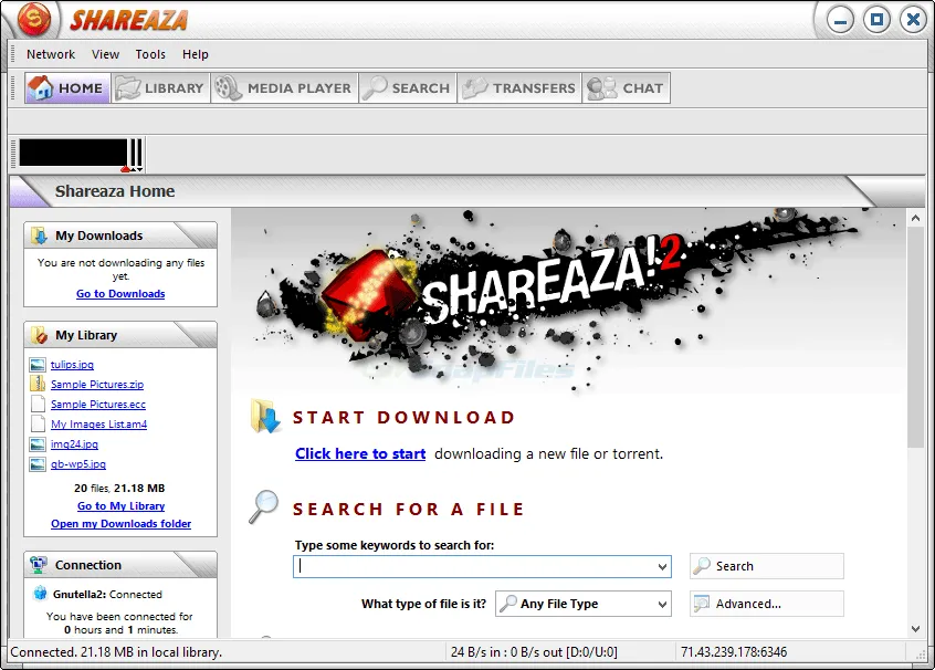 Shareaza Screenshot 1