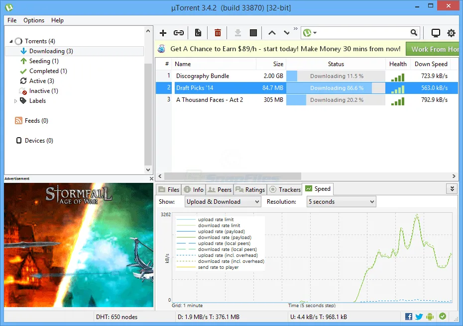 uTorrent Screenshot 1