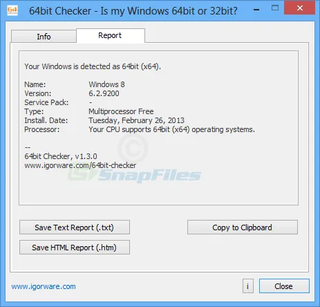 64bit Checker Screenshot 2