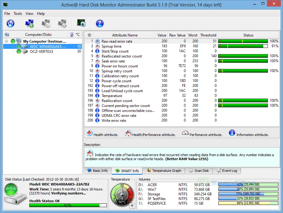 Active Hard Disk Monitor Screenshot 1