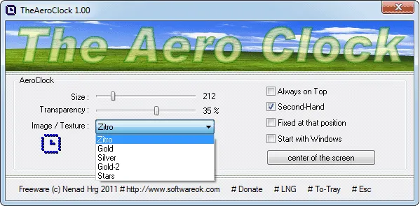 TheAeroClock Screenshot 2