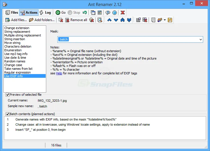 Ant Renamer Screenshot 2