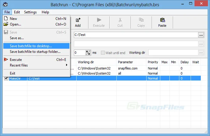 Batchrun Screenshot 2