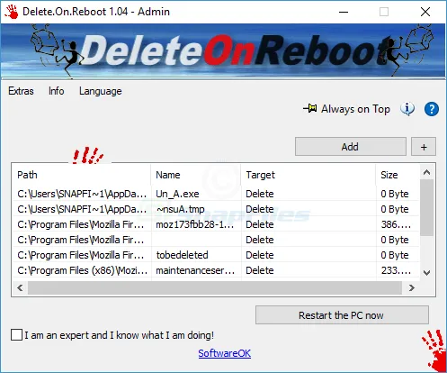 Delete.On.Reboot Screenshot 1