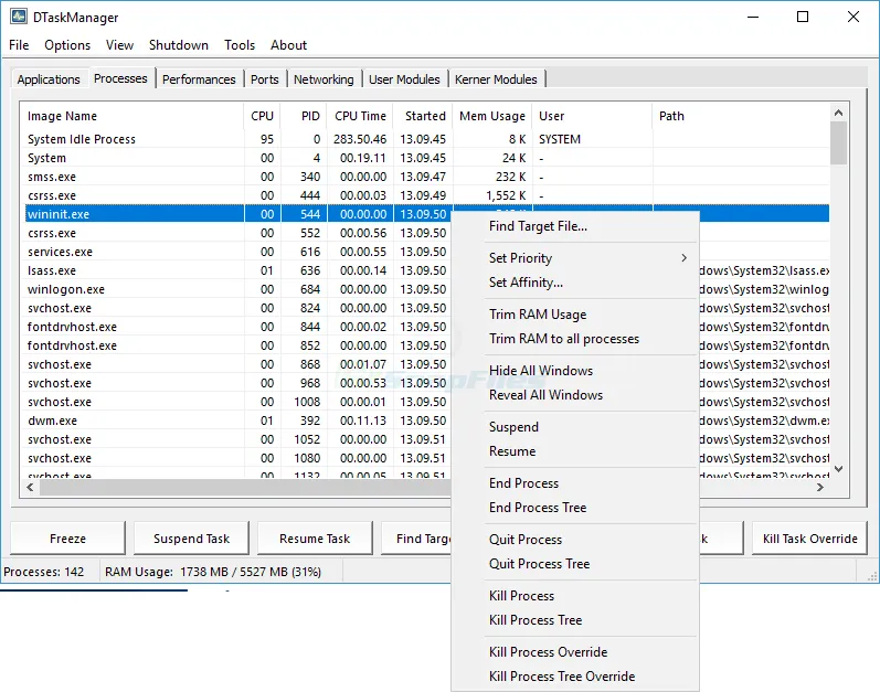 DTaskManager Screenshot 1