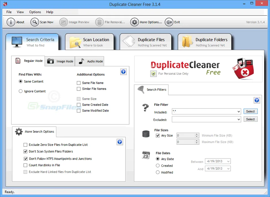 Duplicate Cleaner Free Screenshot 1