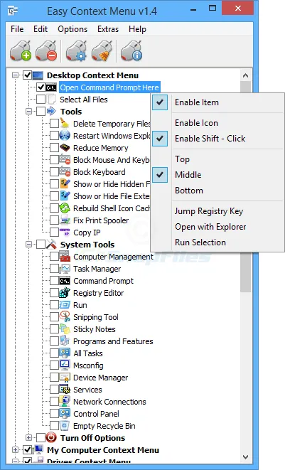 Easy Context Menu Screenshot 1