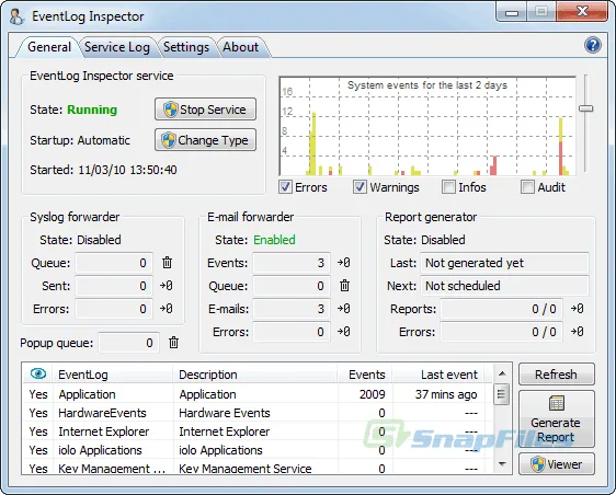 EventLog Inspector Screenshot 1