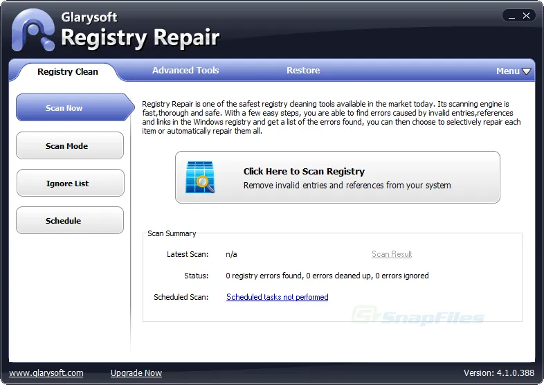 Glary Registry Repair Screenshot 1