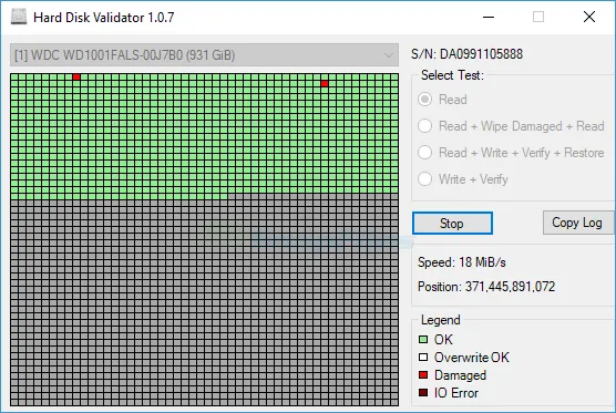 Hard Disk Validator Screenshot 1