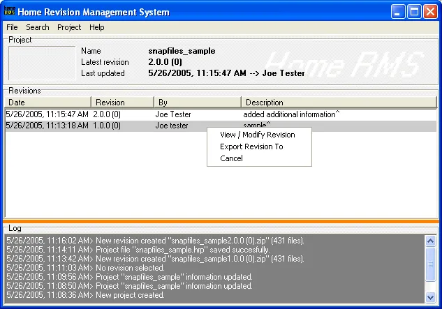 Home Revision Management System Screenshot 1