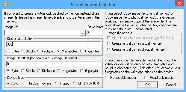 ImDisk Virtual Disk Driver Screenshot 2