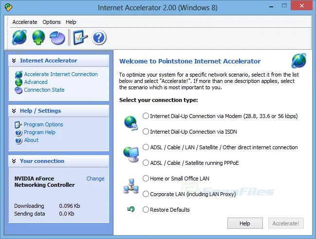 Pointstone Internet Accelerator Screenshot 1