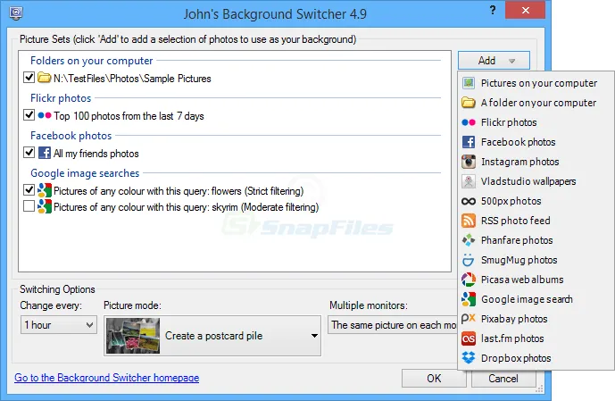 John`s Background Switcher Screenshot 1