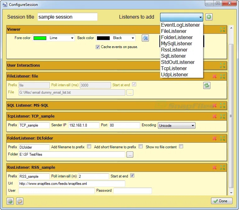 logview4net Screenshot 2