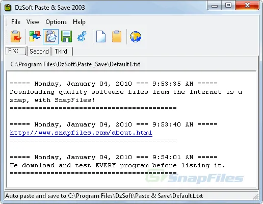 DzSoft Paste and Save Screenshot 1