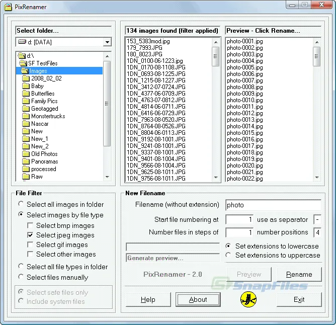 PixRenamer Screenshot 1