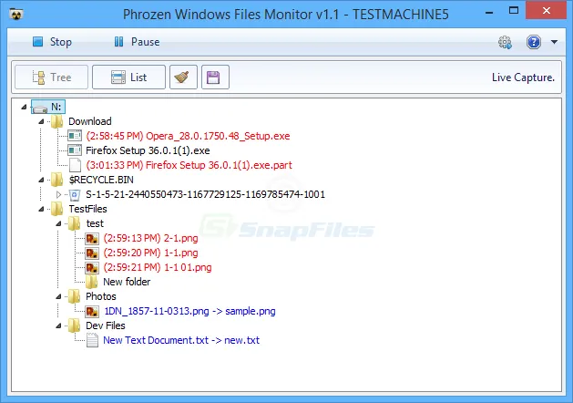 Phrozen Windows File Monitor Screenshot 1