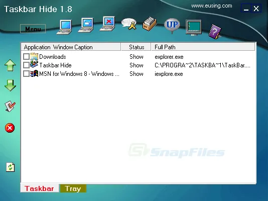 Eusing Taskbar Hide Screenshot 1