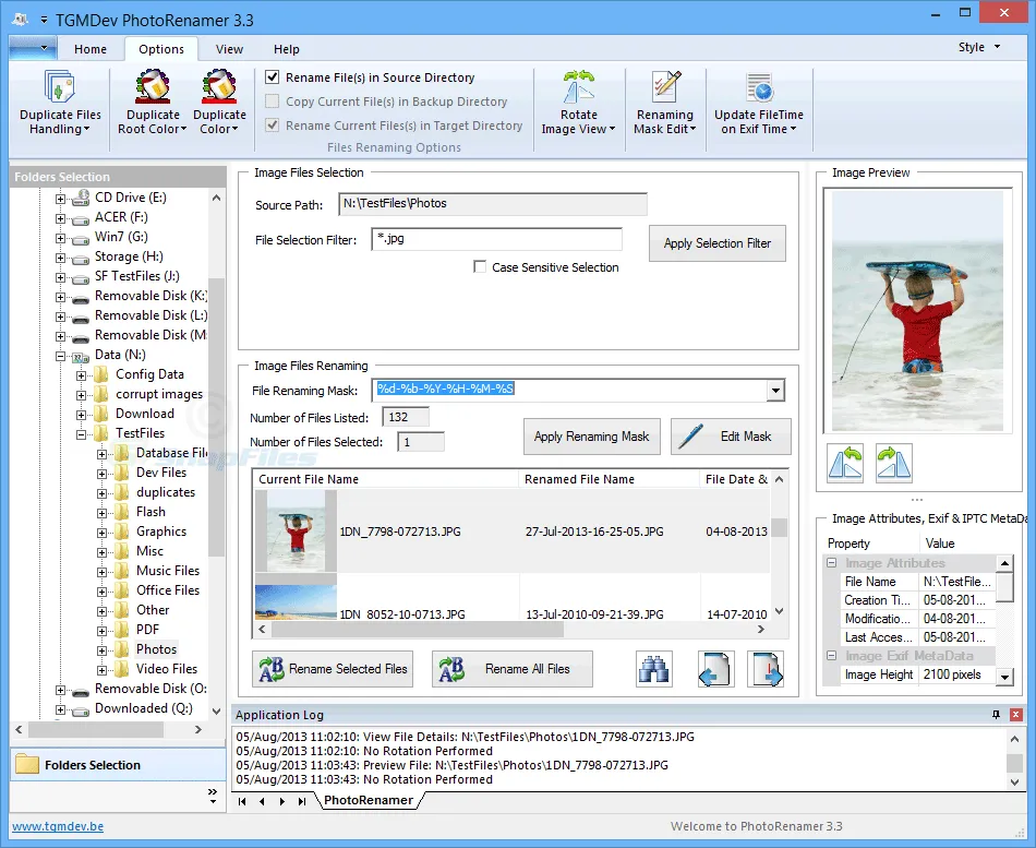 TGMDev PhotoRenamer Screenshot 1