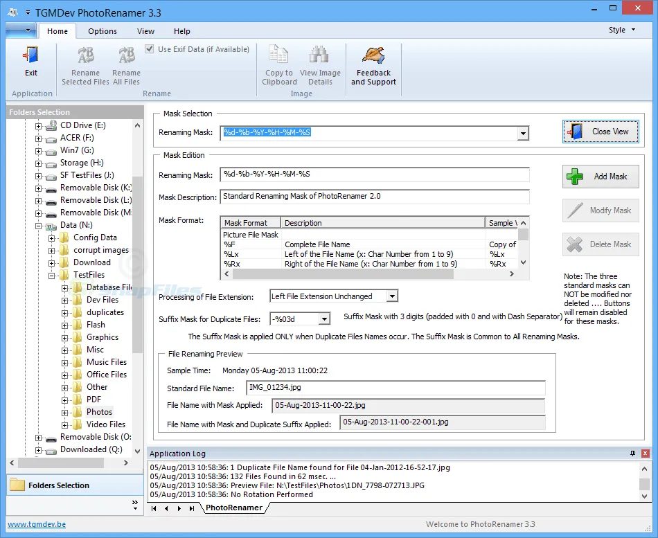 TGMDev PhotoRenamer Screenshot 2