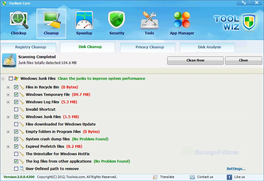 Toolwiz Care Screenshot 2