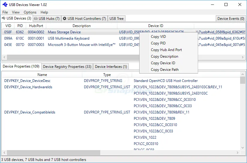 USB Devices Viewer Screenshot 1