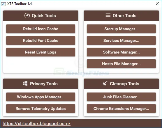 XTR Toolbox Screenshot 1